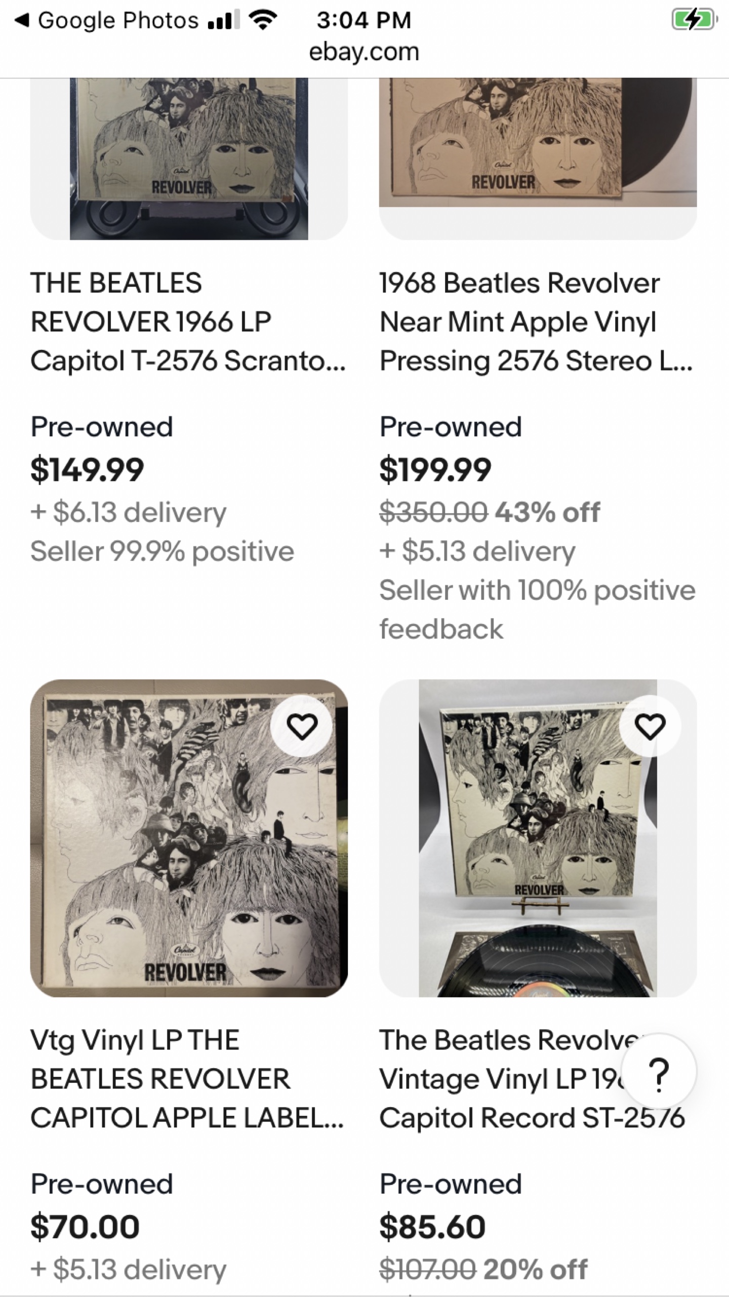 The beatles vinyl record